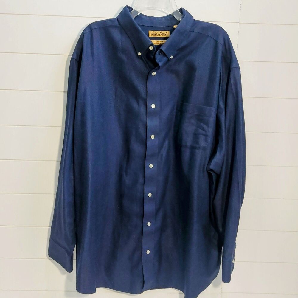 Roundtree & Yorke Gold Label Men's 3XB Non Iron Perfect Performance Button Down
